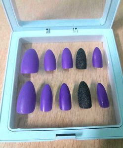 Purple Almond Press-On Nails