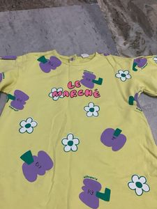 Cute Yellow Floral Dress for Girls