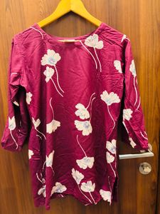 Elegant Floral Print Kurta Set