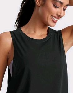 Black Crop Tank Top