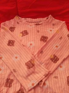 Cute Bear Print Pajama Set