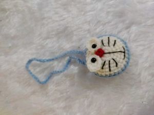 Crocheted Doraemon bag Charm