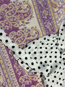 Polka Print Top - One Strap