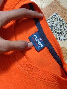 Orange &amp; Navy Colorblock T-Shirt