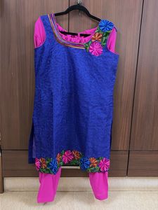 New Blue &amp; Pink Kurta Set