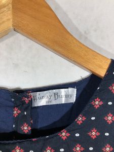 Navy Blue Printed Frock(Girl’s)
