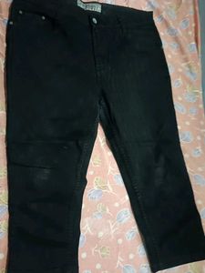 Black Printed Skinny Jeans