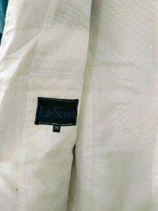 White Nehru Jacket with Black Trim