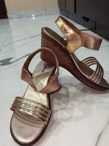 Regal Gold Wedge Sandals