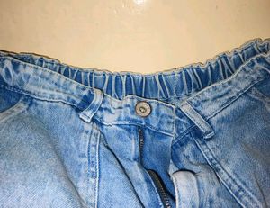 Cargo Wide Leg Denim Jeans | Waist 30-32 Fit | Hig