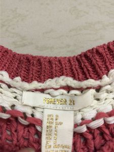 Striped crochet/knit Pullover