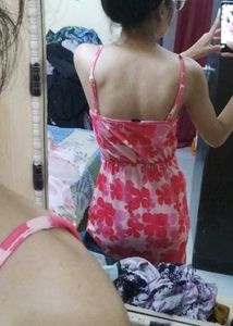 Pink Floral Tie-Front Mini Dress