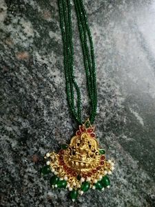 Elegant Lakshmi Pendant Necklace