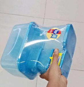homeone Set of 8 Blue Plastic Containers