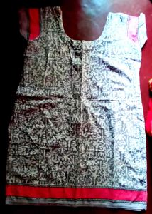 Printed Grey Kurta