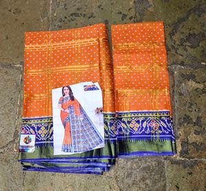 Designer Patola printed Bandhani saree