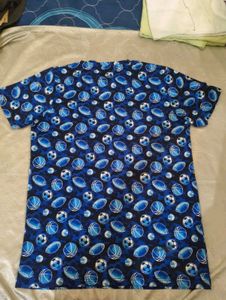 Blue Sports Ball Print T-Shirt 👕👕