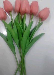 Artificial Pink Tulips (Set of 7)