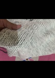 white Knit Turtleneck Sweater