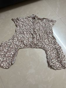 Chic Floral Print Square Neck Top