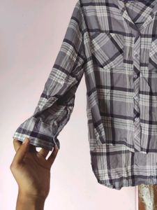 Stylish Lavender Plaid Button-Up Shirt