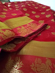 Beautiful Red &amp; Gold Saree