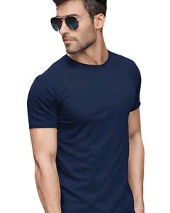 💥New Men's Premium Solid Cotton Navy Blue T-shirt