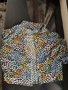 Floral Print Button-Up Shirt