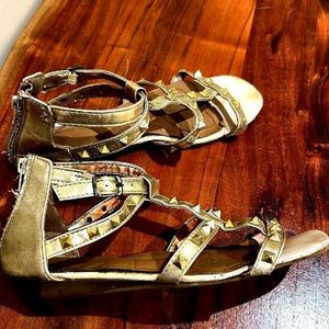 Gold Studded Gladiator Sandals