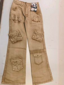 Vintage Y2K Warm Beige Cargo Pants
