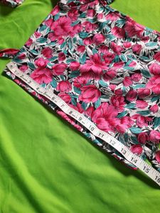 Chic Multicolor Floral Puff Sleeve Crop Top Women