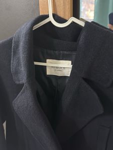 Classic Navy Wool Blend Coat (From Himachal)