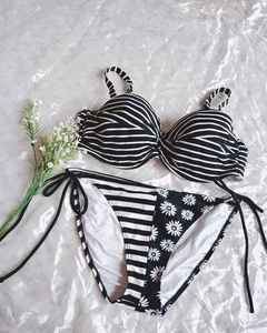 Bikini Set H&amp;M Black White Swimsuit Bandeau