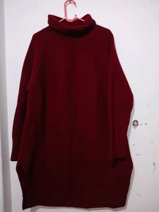 Burgundy Turtleneck Sweater
