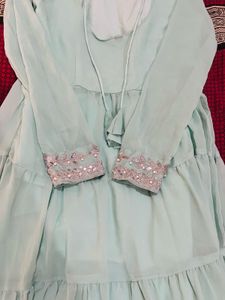 Mint Green Anarkali Suit | Beautiful Embroidered S