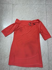 Chic Coral Off-Shoulder Top