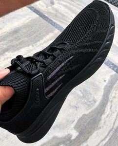 Stylish Black Knit Sneakers