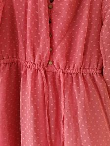 Chic Pink Polka Dot Dress