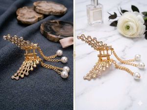 Elegant Butterfly Pearl Hair Claw
