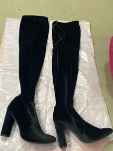 Knee Rise Boots Velvet