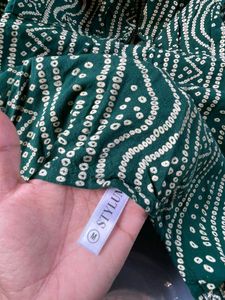 Designer Green Kurta Set with Sharara