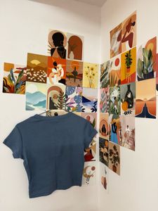 Reebok Blue Cropped T-Shirt