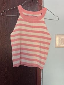 Chic Striped Cropped Tank Top