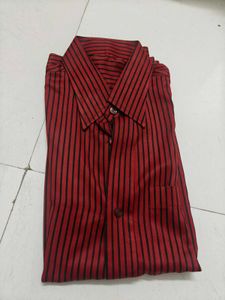 Red & Black Striped Men's Shirt
