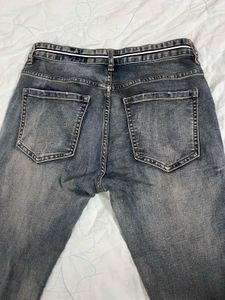 Men's Washed Denim Jeans
