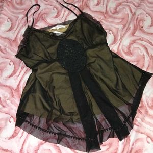Y2k Top beaded embellished