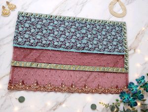 Elegant Maroon Embroidered Saree