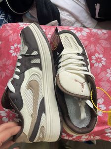 Stylish Brown & Cream Sneakers