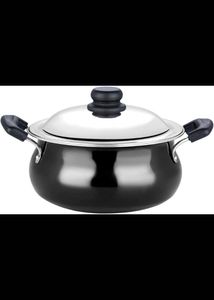 NEW PACKED HARD ANODIZED HANDI SET WITH STAINLESS STEEL LID