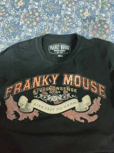 Franky Mouse Black Graphic T-Shirt